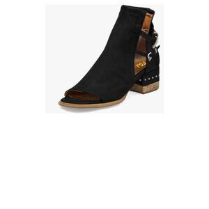 FSJ Women Peep Open Toe Sandals Boot Cut Out Buckle Ankle Bootie Comfortable